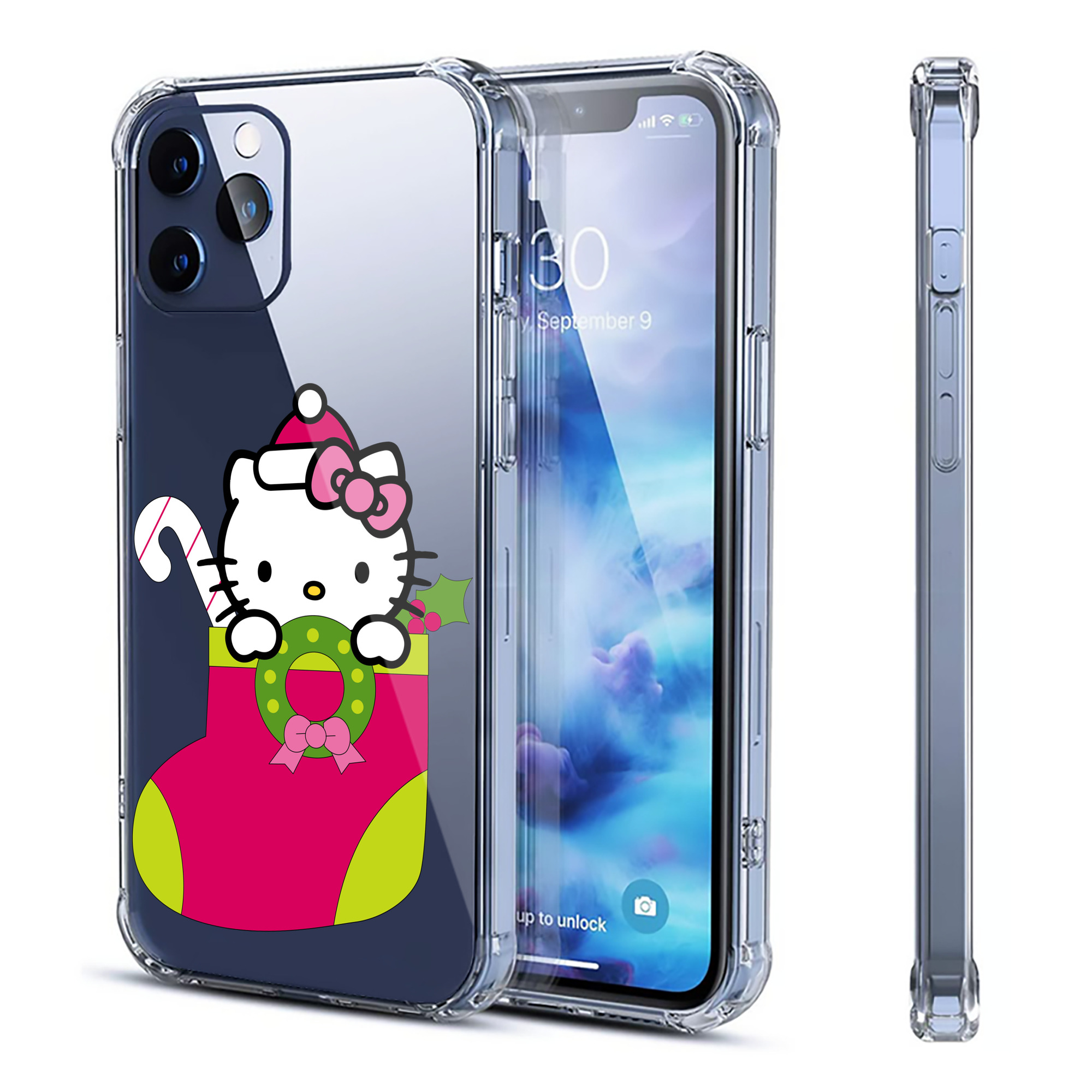 （画像用） Hello Kitty ハローキティ 【iPhone 12シリーズ対応】透明スマホケース（クリアソフトケース）